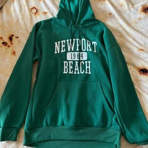 New green hoodie